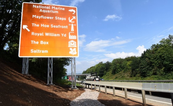 New sign on A38