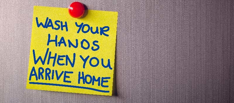 'Wash your hands' graphic