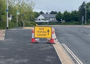 nhs testing centre sign