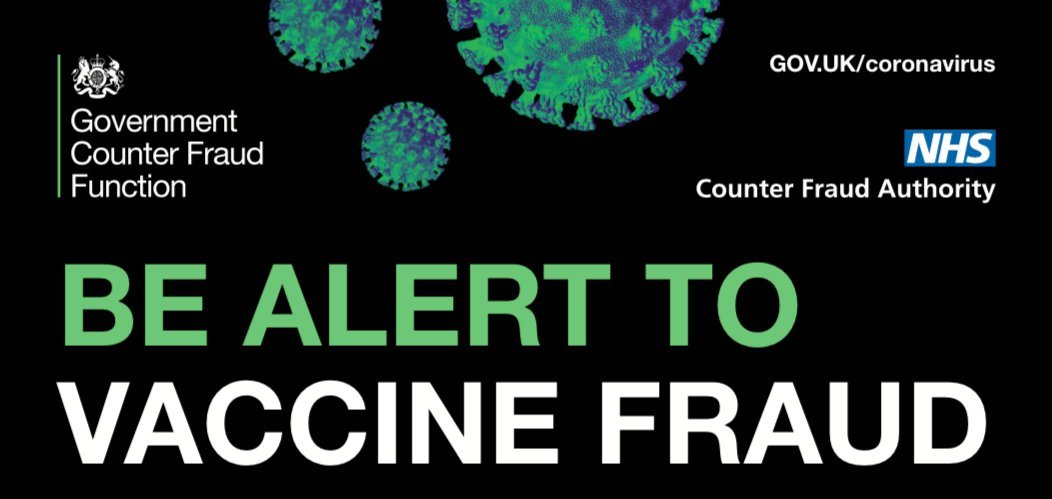 COVID-19 vaccine fraud graphic