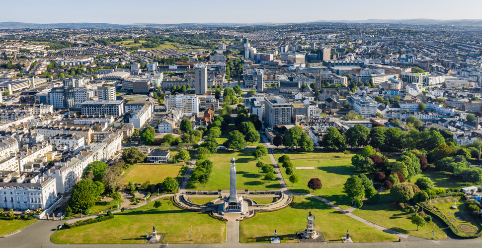 Plymouth Hoe aerial