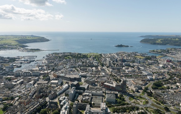 Plymouth aerial view  