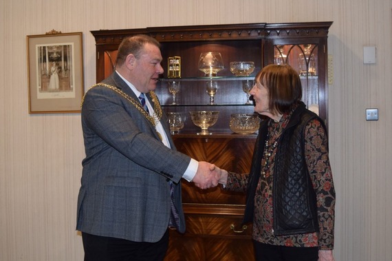 Current Lord Mayor Councillor Mark Shayer with Lord Mayor Designate Councillor Tina Tuohy