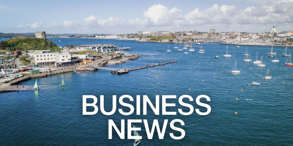 Aerial view of Plymouth Sound waterfront 