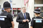 Roger with two officers from the Chelmsford Town Centre Team