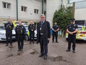 Roger Hirst and officers from the Disrupter Team