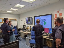 Jane Gardner at ECFRS HQ Control Room 