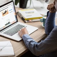 business person with laptop