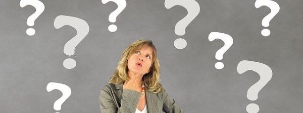 woman with question marks
