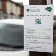 Electric vehicle charging point in Portsmouth