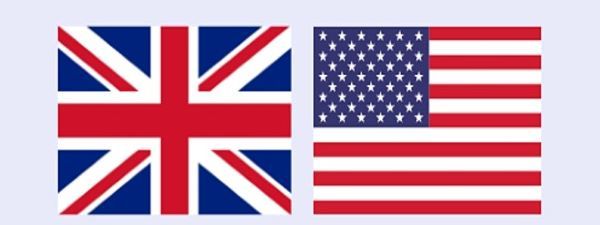 UK USA flags
