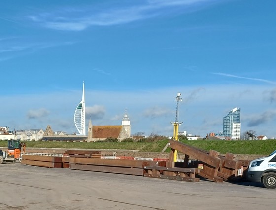 Timber bridge on site