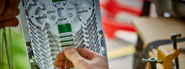 CityFibre close up of internet cable