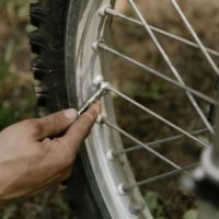 repairing a bike