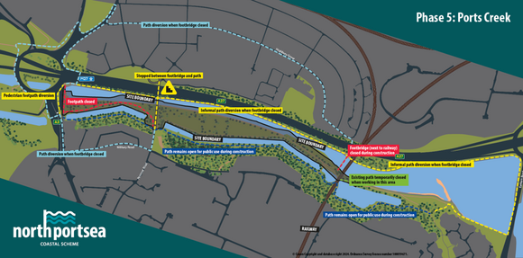 diversion map North Portsea Coastal Scheme