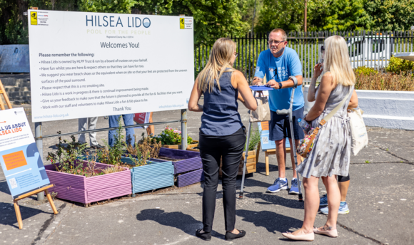 people stood talking