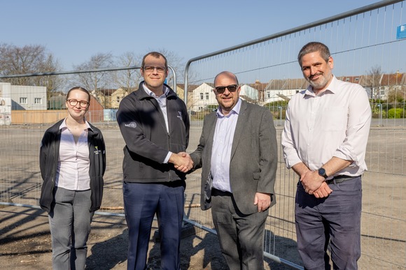 People on site handshaking