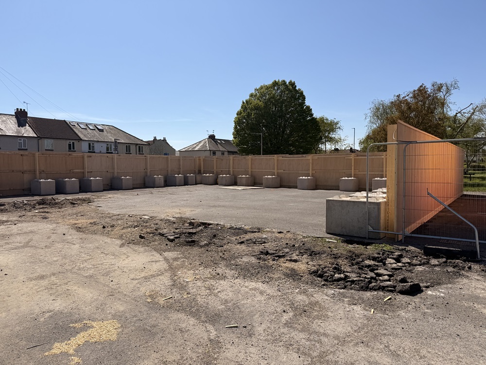 hoardings on building site