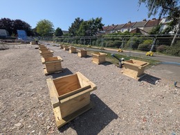 wooden boxes