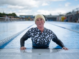 a swimmer in a lido