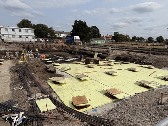 main pool under construction