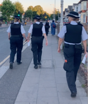 Police officers walking