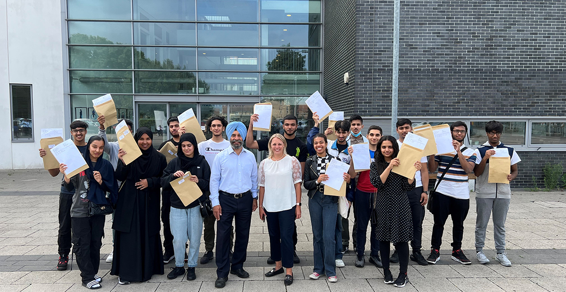 Leader standing with pupils