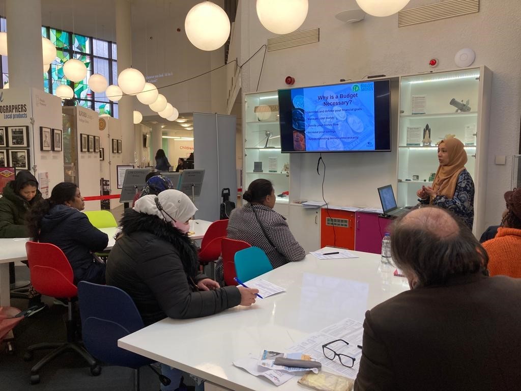 People sat inside Redbridge Central Library