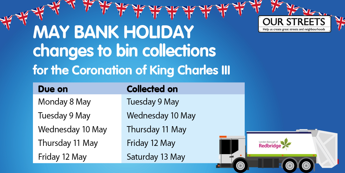 Coronation bank holiday bin collection dates