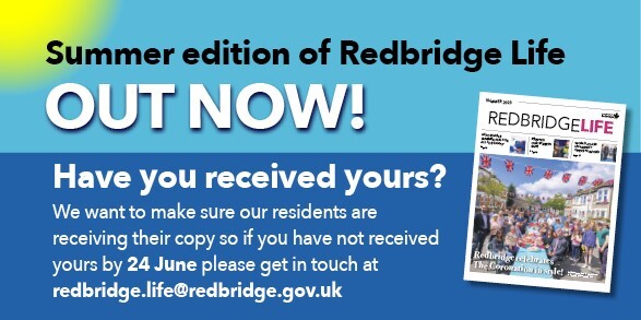 Graphic with image of Redbridge Life