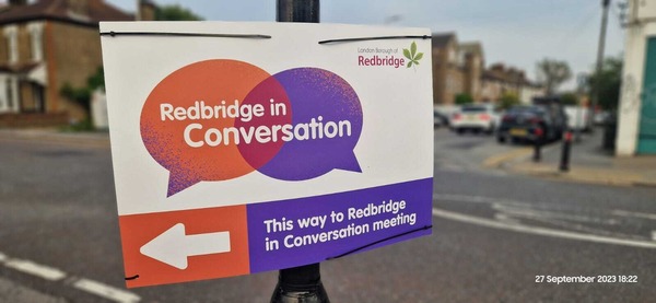 Sign attached to Lamp Post