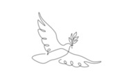 Dove with olive branch - peace