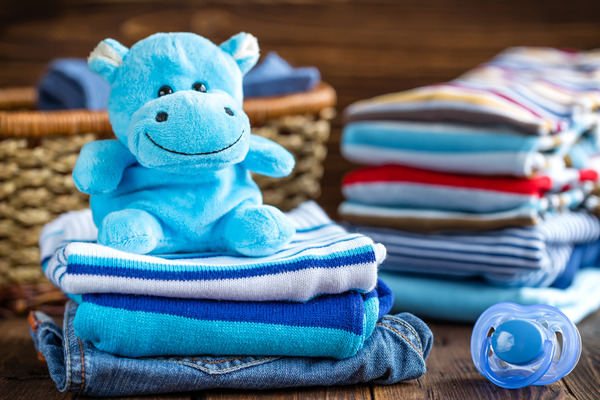 Pile of baby clothes