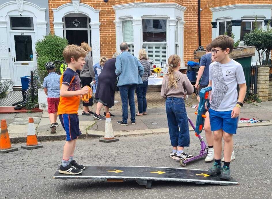 Children playing in street