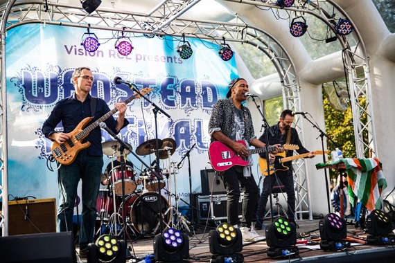 Band playing instruments