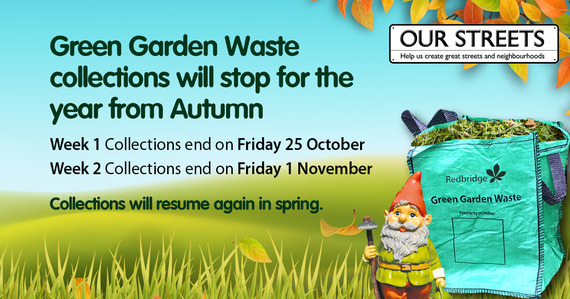 Green Garden Waste collections will stop for the autumn 