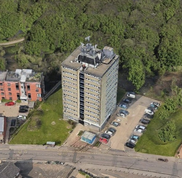 Aerial shot of Owen Water House