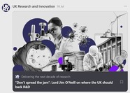 UKRI Substack feed post