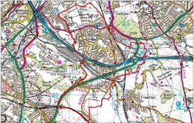 Map of Brinsworth and Catcliffe 