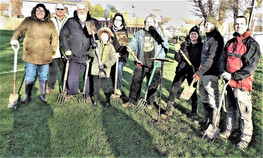 tree planting in Catcliffe 