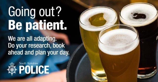 South Yorkshire Police pub opening advice