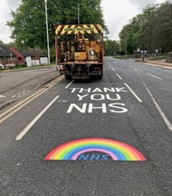 Thank you NHS road markings