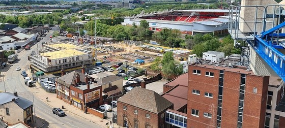 Town centre aerial photo