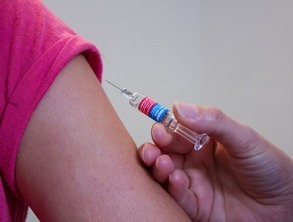 Person getting vaccination