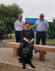 Councillors at site of works