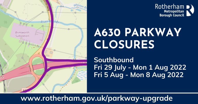 Map of road closure site