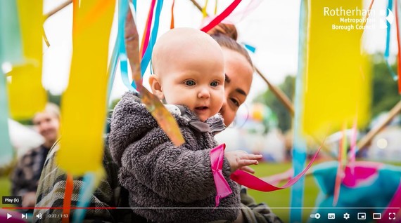 Still image of a child in still from Rotherham Show 2021 video.