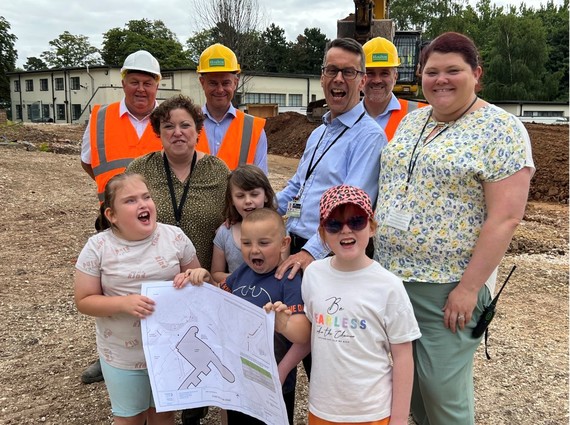 Pupils, staff and contractors at Newman School.