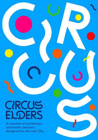 graphic design with circus elders text