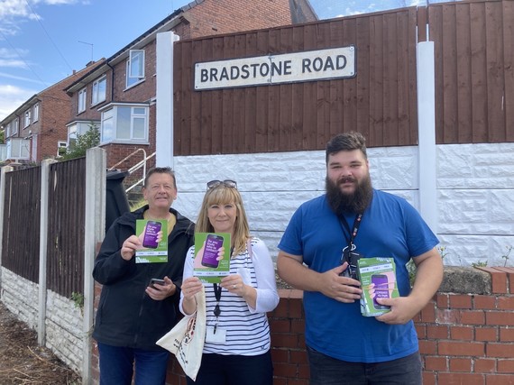 Council Officers delivering information leaflets 